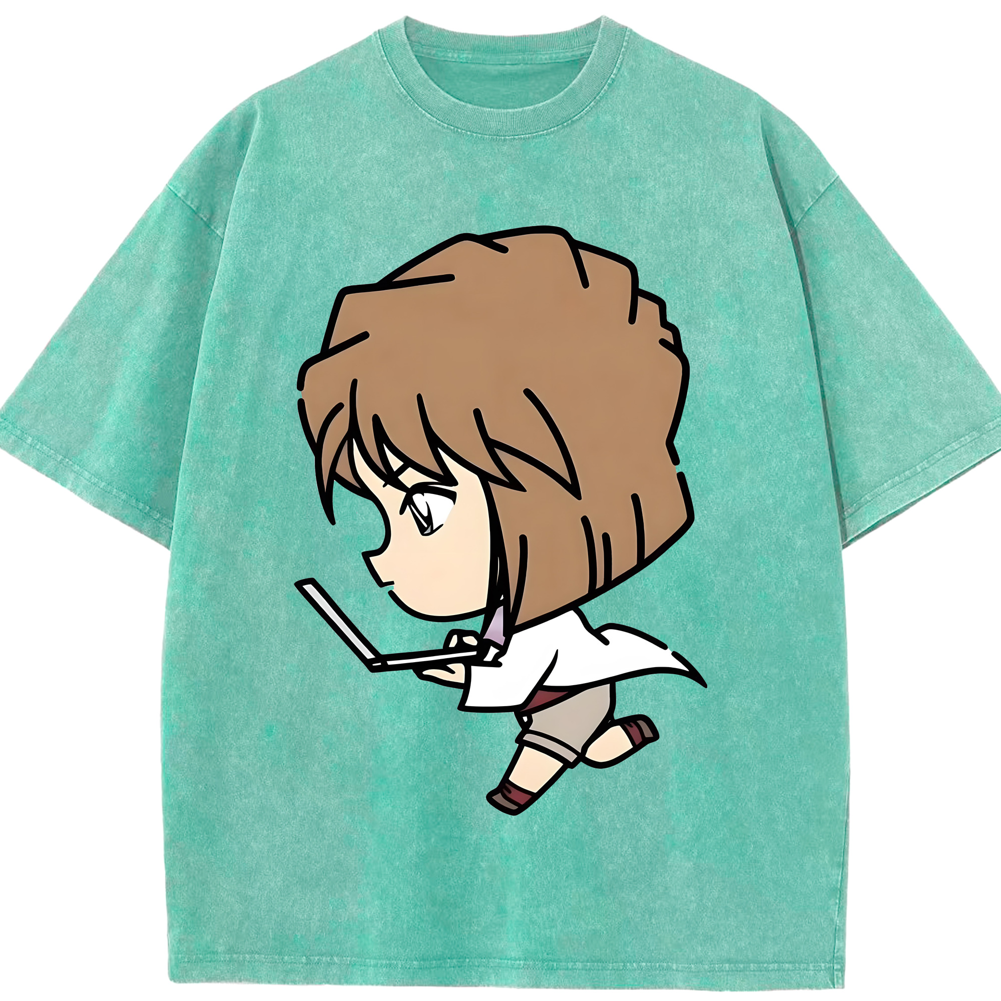 （画像用） 名探偵コナン 灰原 哀 はいばら あい Detective Conan Anita Hailey、Vi Graythorn Haibara Ai 綿100% ヴィンテージ風 半袖Tシャツ（フロントプリント）